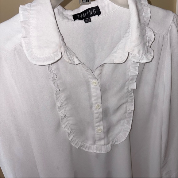 Timing White Ruffle Blouse - Picture 4 of 6